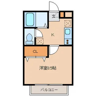コーポウィンズB【2階】の間取り