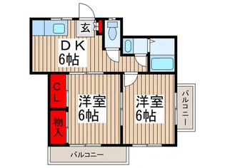 ロ-ズハイツ【1階】の間取り