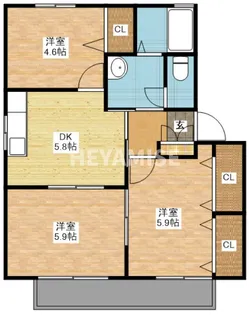 ロワールKakuzen【2階】の間取り