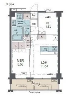 ラグゼナ和光【4階】の間取り