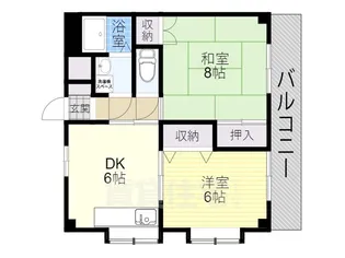 ドミール緑ヶ丘【4階】の間取り