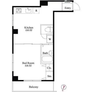 第六ホクシンビル【2階】の間取り