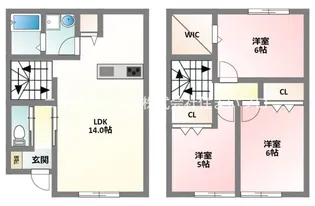 メゾンボヌールB棟【2階】の間取り