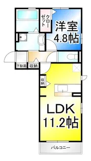 レセンテ ノワ【1階】の間取り