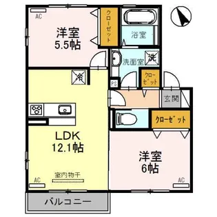 ル・レーブ【2階】の間取り