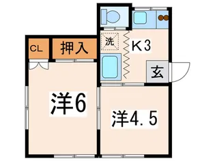 ウエストヒル【1階】の間取り