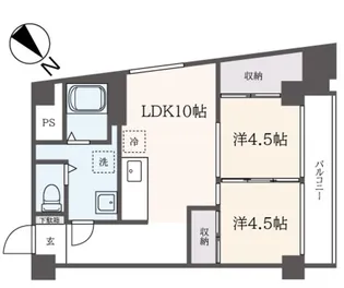 河興マンション【6階】の間取り