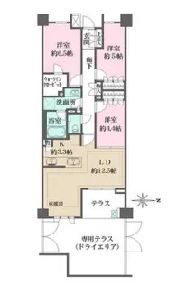 ザ・パークハウス市谷加賀町レジデンス【1階】の間取り