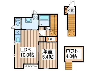 ベルクレール【2階】の間取り