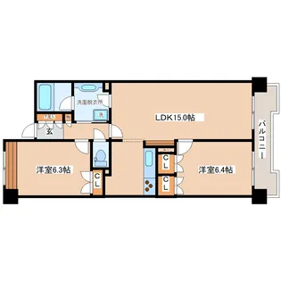 東仙台六番館【1階】の間取り