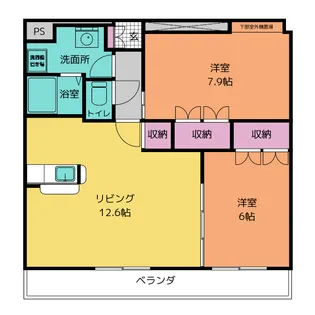 イーストピア【2階】の間取り
