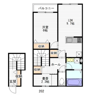 ベルリード川平【2階】の間取り