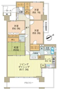 エクシオ南大沢見附橋レジデンス【6階】の間取り