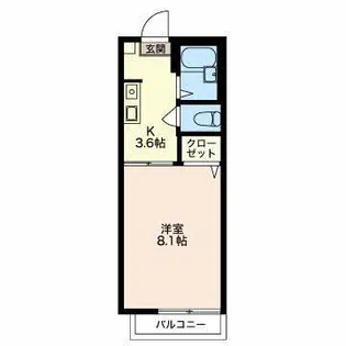 セイブハイツII【2階】の間取り