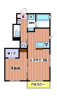 ビバーチェ国立【1階】の間取り
