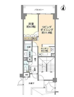 ディアナコート池田山【3階】の間取り