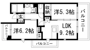グリーンヒルズ仁川7号棟【2階】の間取り