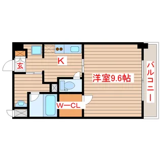 アルファ上杉【6階】の間取り