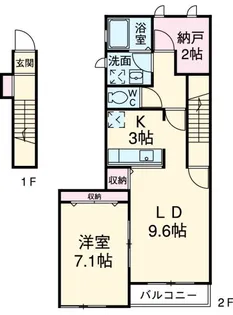 プラートフジ参番館【2階】の間取り