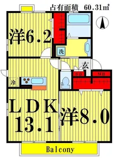 ワイスハイム【3階】の間取り