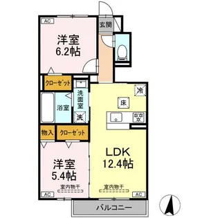メテオール【1階】の間取り