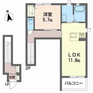 TriM志家町【2階】の間取り