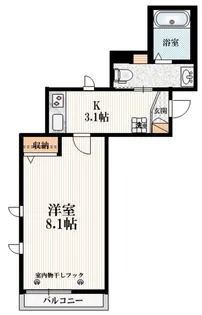 アレグリーア立川【3階】の間取り