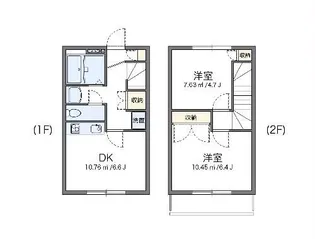 レオパレスサナロA【1階】の間取り