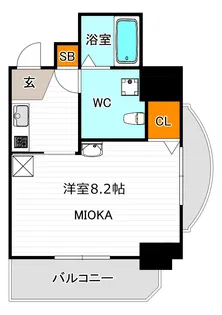 ブルービー田辺駅前【3階】の間取り