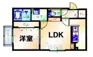 ハルガーデン・パリス【4階】の間取り