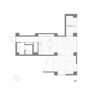 三組坂flat【3階】の間取り
