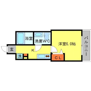 SERENiTE北浜【6階】の間取り