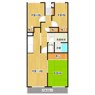 サンライズみやこ【5階】の間取り