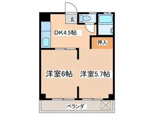 パ-ルシティ山口【3階】の間取り