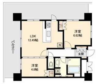 リボンシティコミュニティ【8階】の間取り