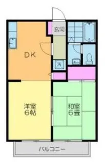ハイツ桐【1階】の間取り