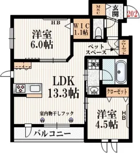 HEBEL MAISON 久我山【2階】の間取り