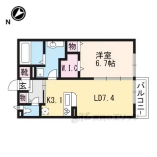 シャーロット壱番館【1階】の間取り