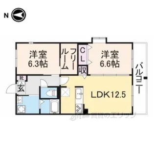 アビタシオンデュプルミエ【3階】の間取り