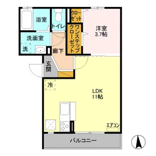 ロータス宇都宮【1階】の間取り
