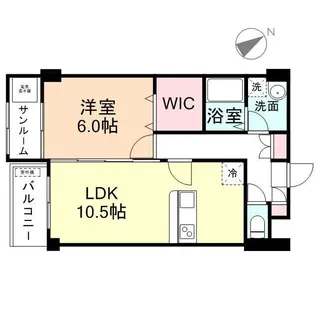プリズムとなみ中神町【1階】の間取り
