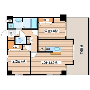 アプリコーゼ【1階】の間取り