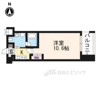 レジディア洛北【1階】の間取り