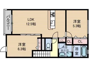 シエスタ千里丘【2階】の間取り