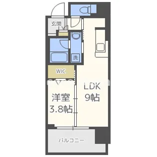 アーバネックス北堀江II【9階】の間取り