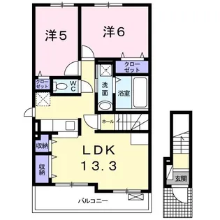 シエロカーサA【2階】の間取り