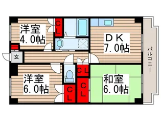 ヴィクトリーマンションKEI【5階】の間取り