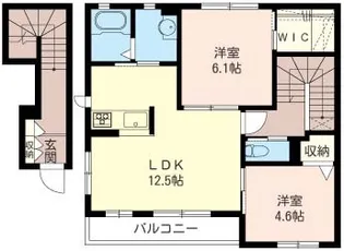 フォレストマスターズA【2階】の間取り