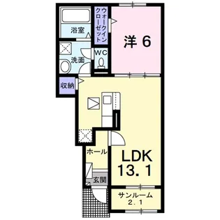 アヴニール ラディユ II【1階】の間取り