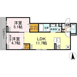 セレスティア西尾久【2階】の間取り